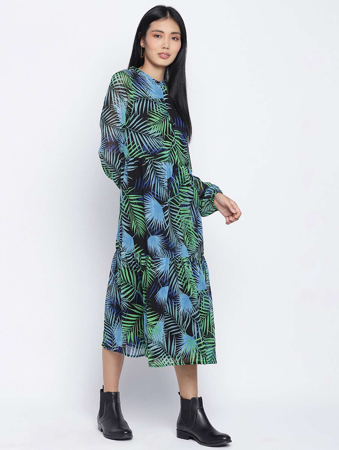women's tiered dress tie & dye dress - 18013267 - Standard Image - 2