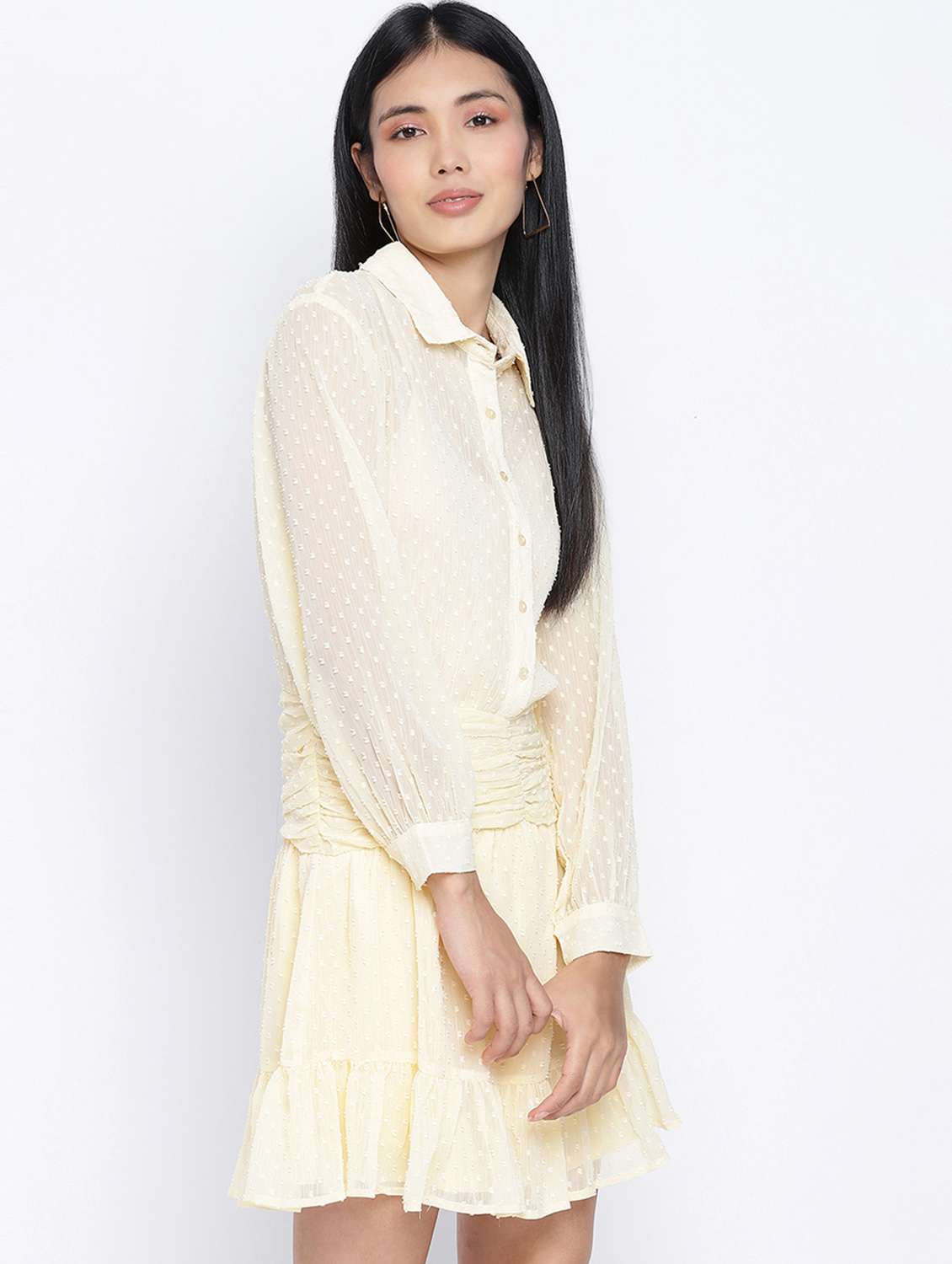 women's tiered dress swiss dots dress - 18013284 - Standard Image - 2