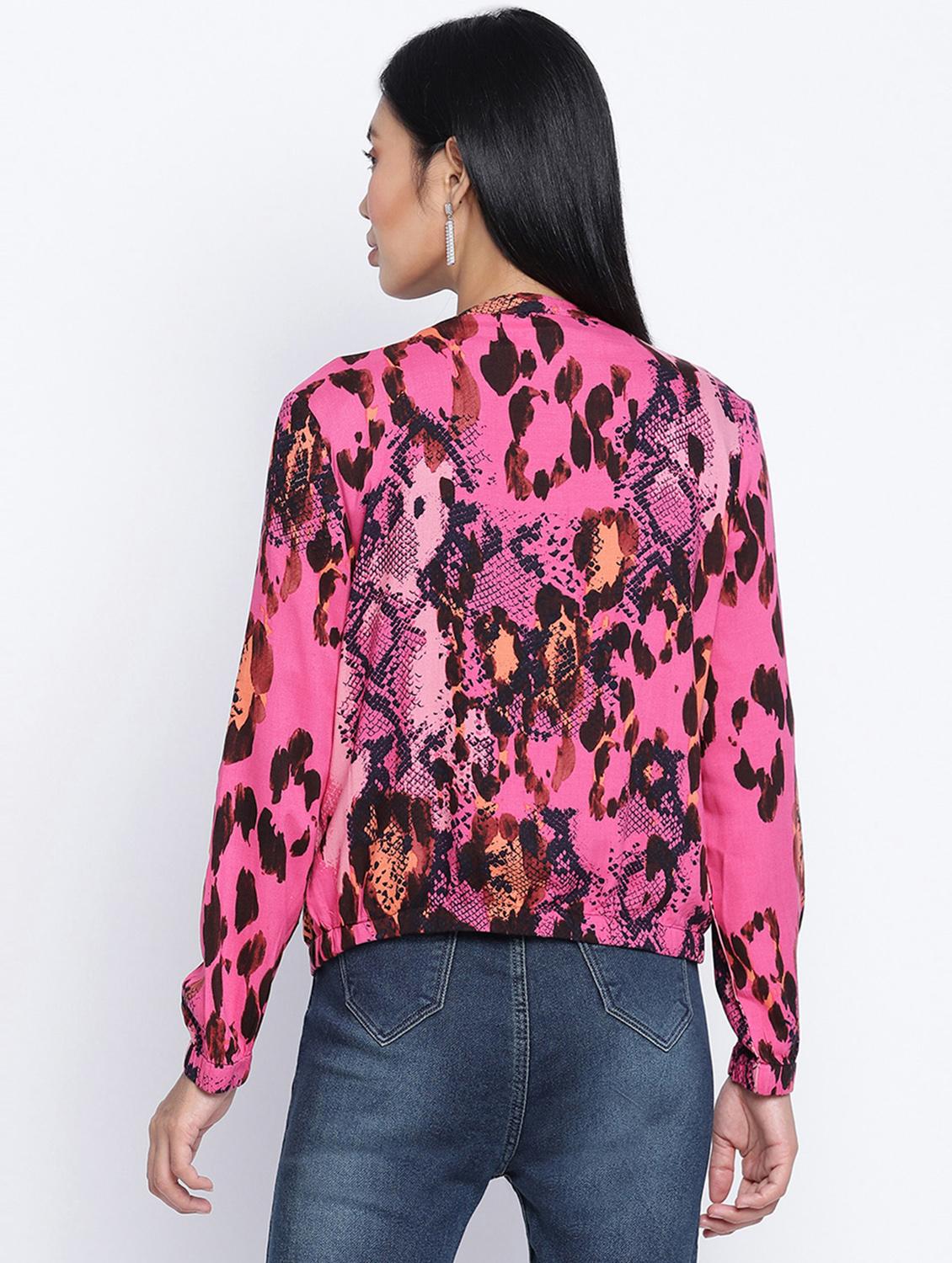 mandarin neck animal jacket - 18013341 - Standard Image - 2