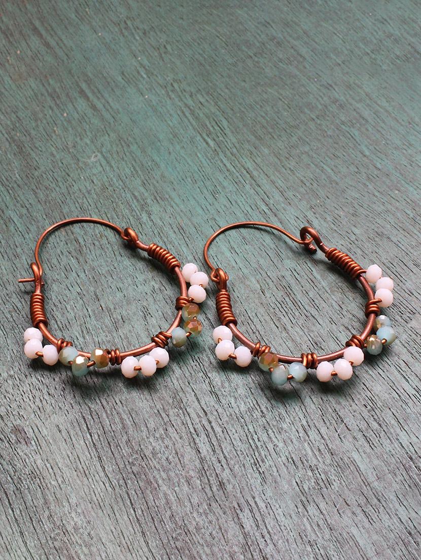 white copper balli earring - 18013795 - Zoom Image - 0
