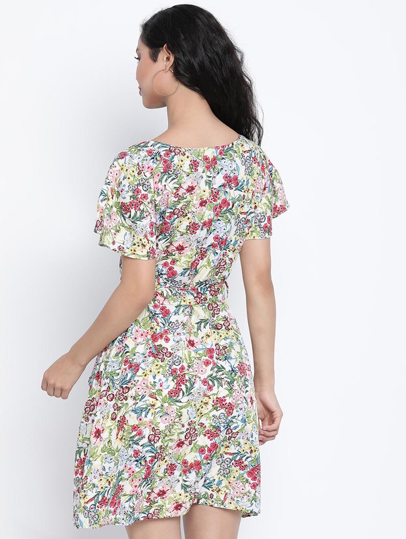 women's wrap floral dress - 18014402 - Standard Image - 2