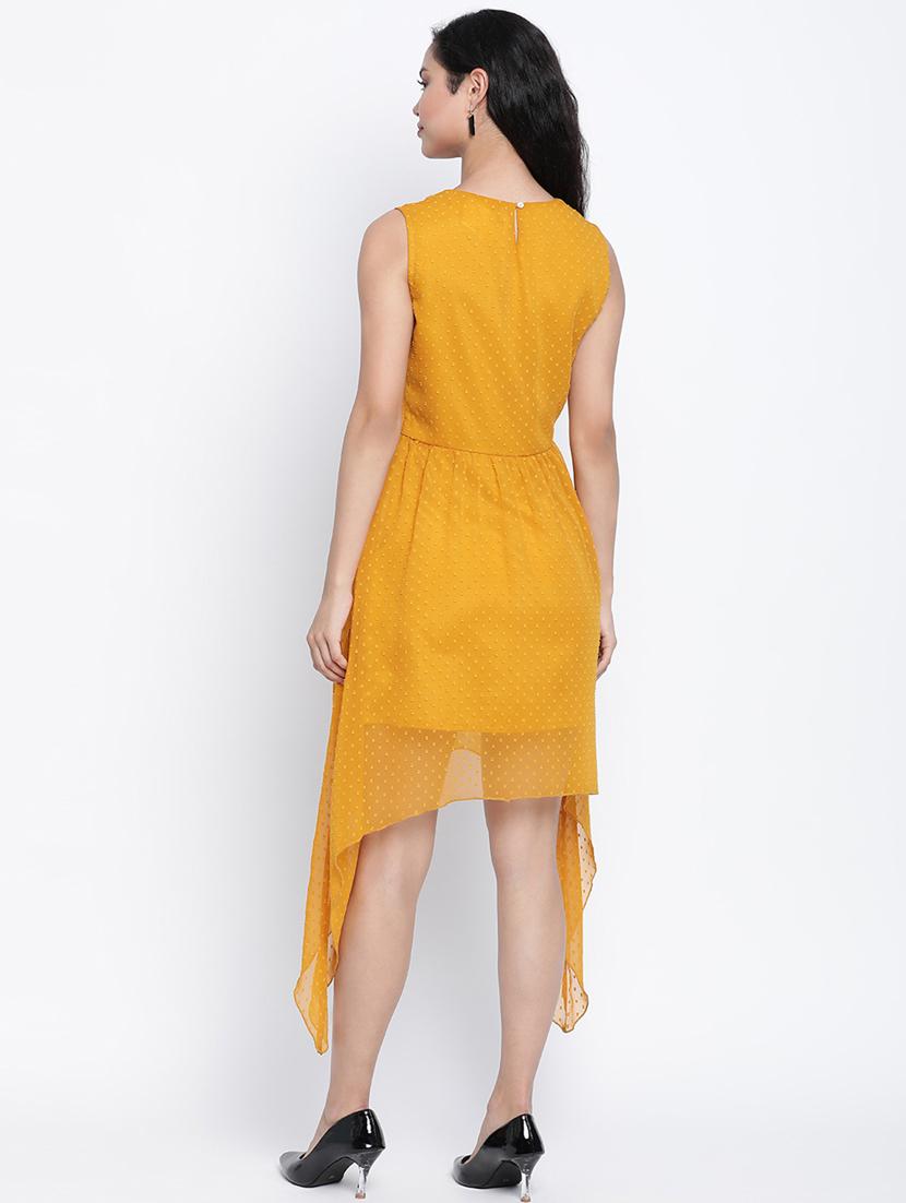 women's asymmetric knee length dress - 18014407 - Standard Image - 2