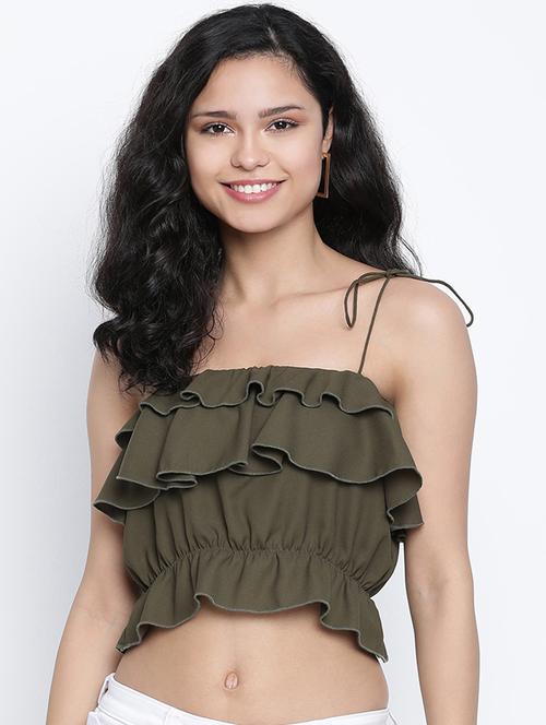 women's crop shoulder strap top - 18014738 -  Standard Image - 0