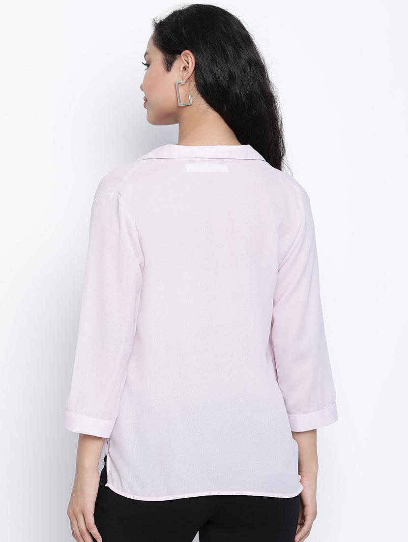 women's straight collared top - 18014743 - Standard Image - 2