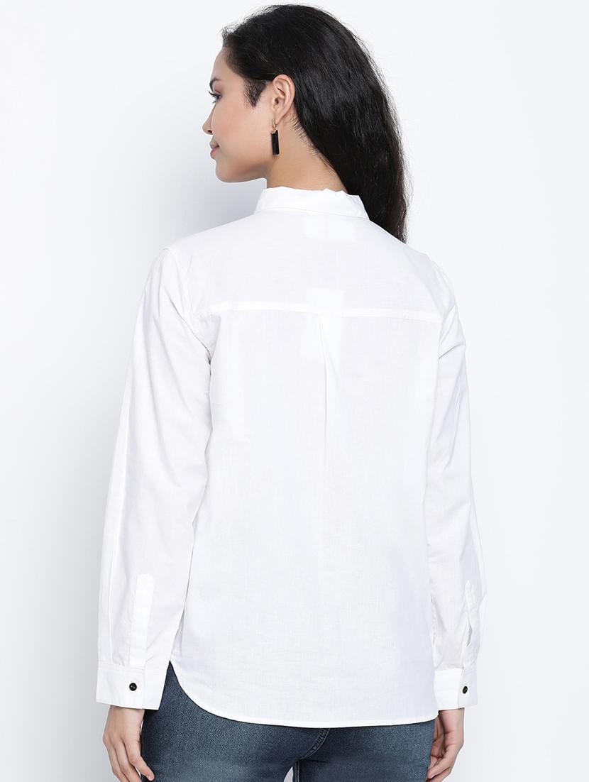 women's straight collared top - 18014748 - Standard Image - 2
