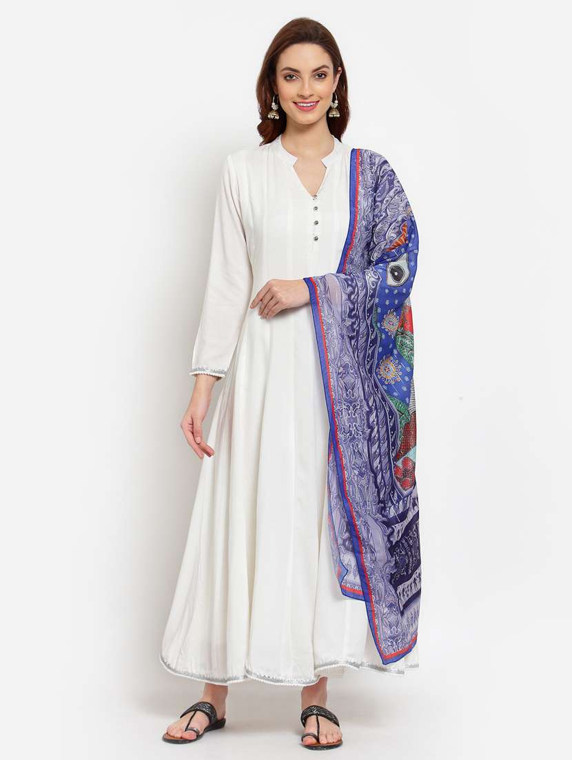solid kurta dupatta set