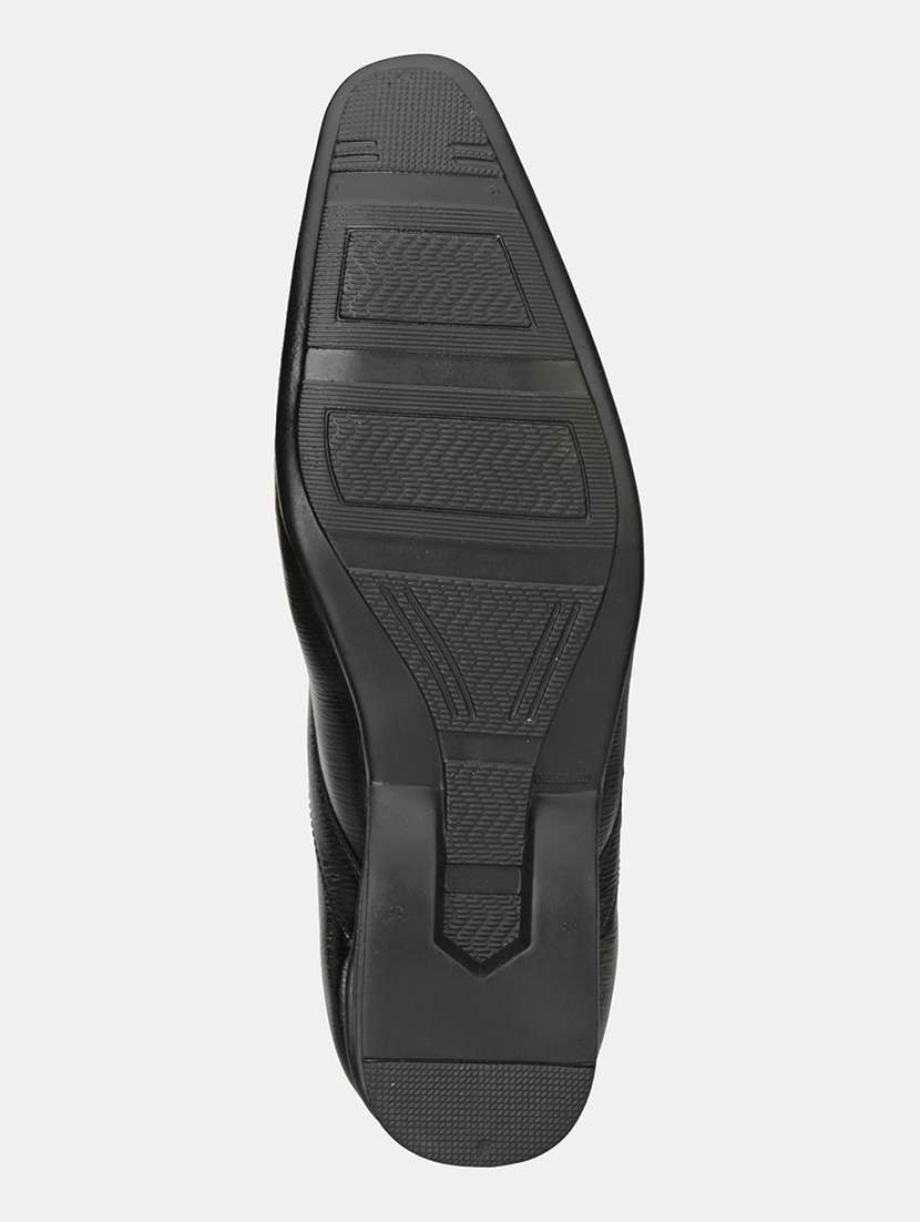 black leatherette laceup derbies - 18016093 -  Standard Image - 2