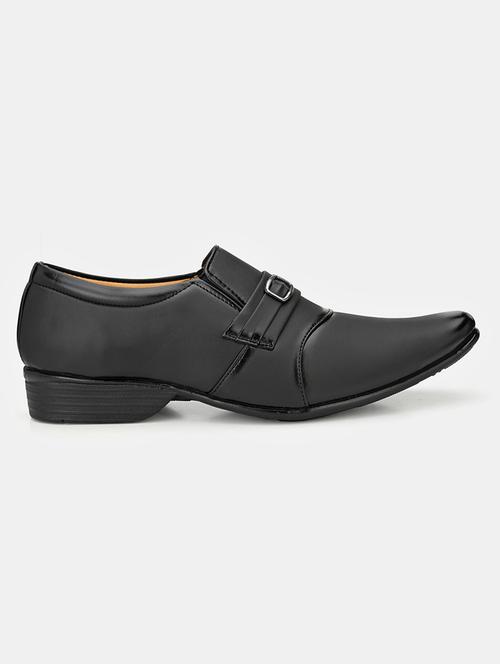 black leatherette slip on ons - 18016100 -  Standard Image - 0