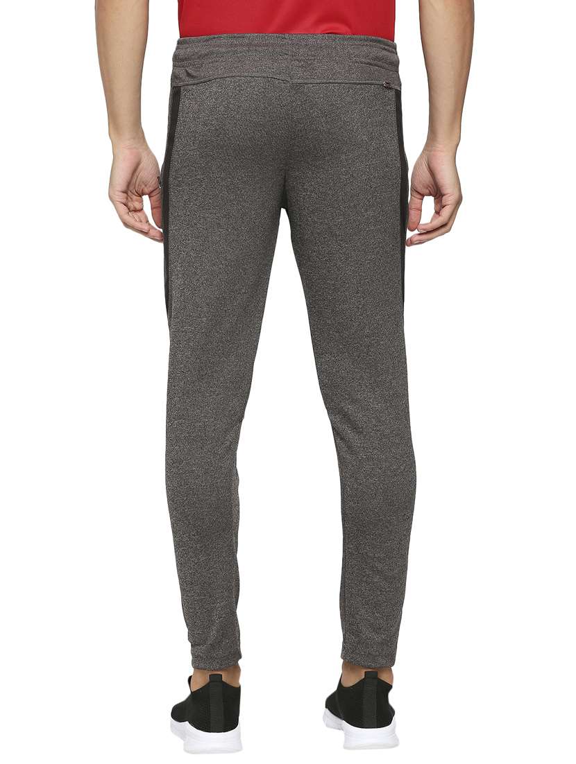 grey solid full length track pant - 18016205 -  Standard Image - 2