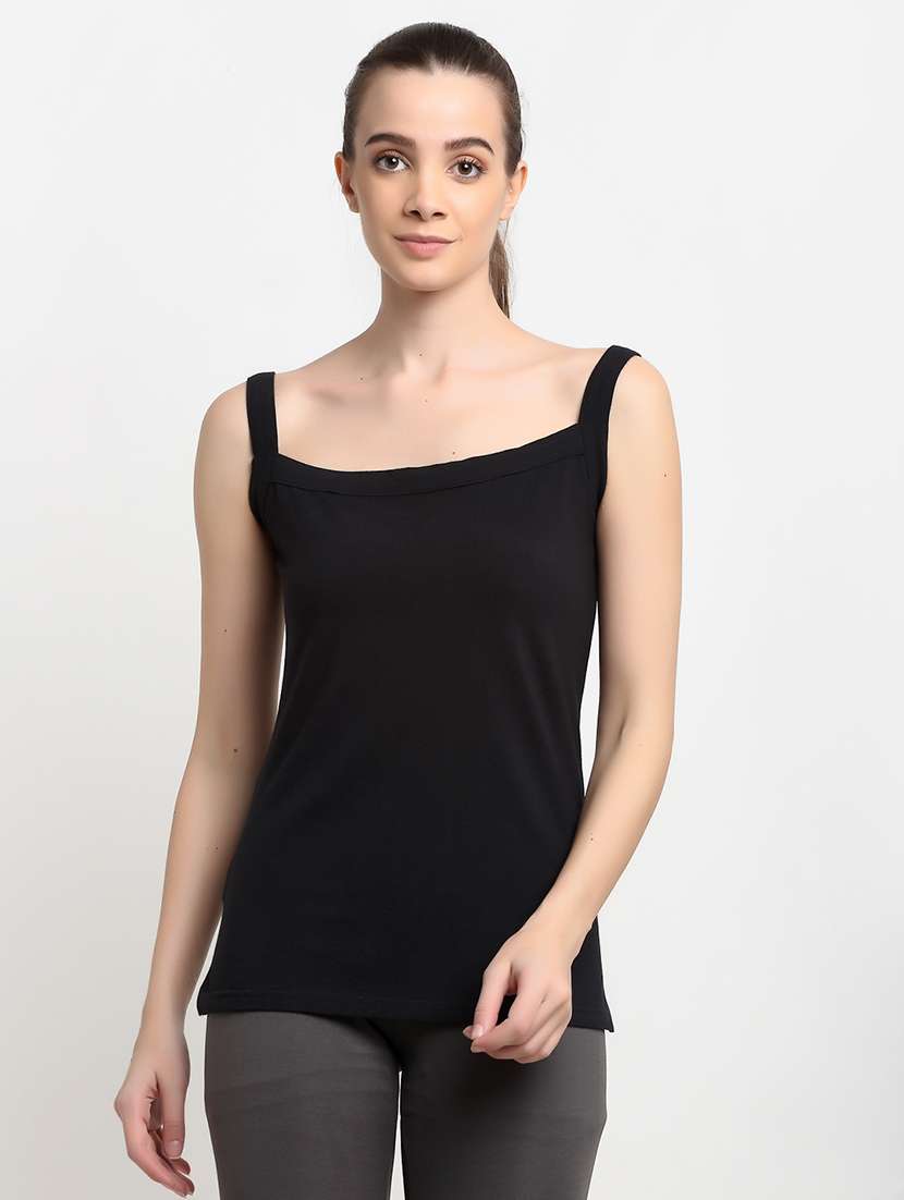 black cotton camisole
