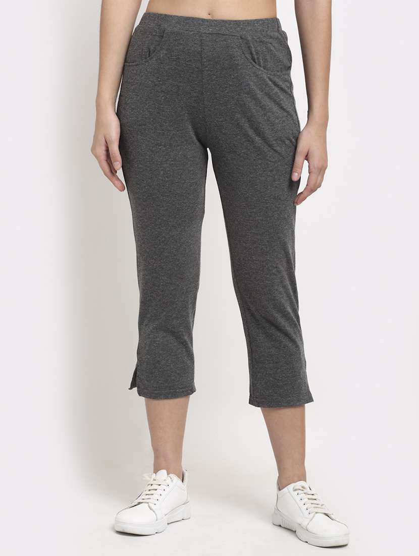 mid rise solid capri