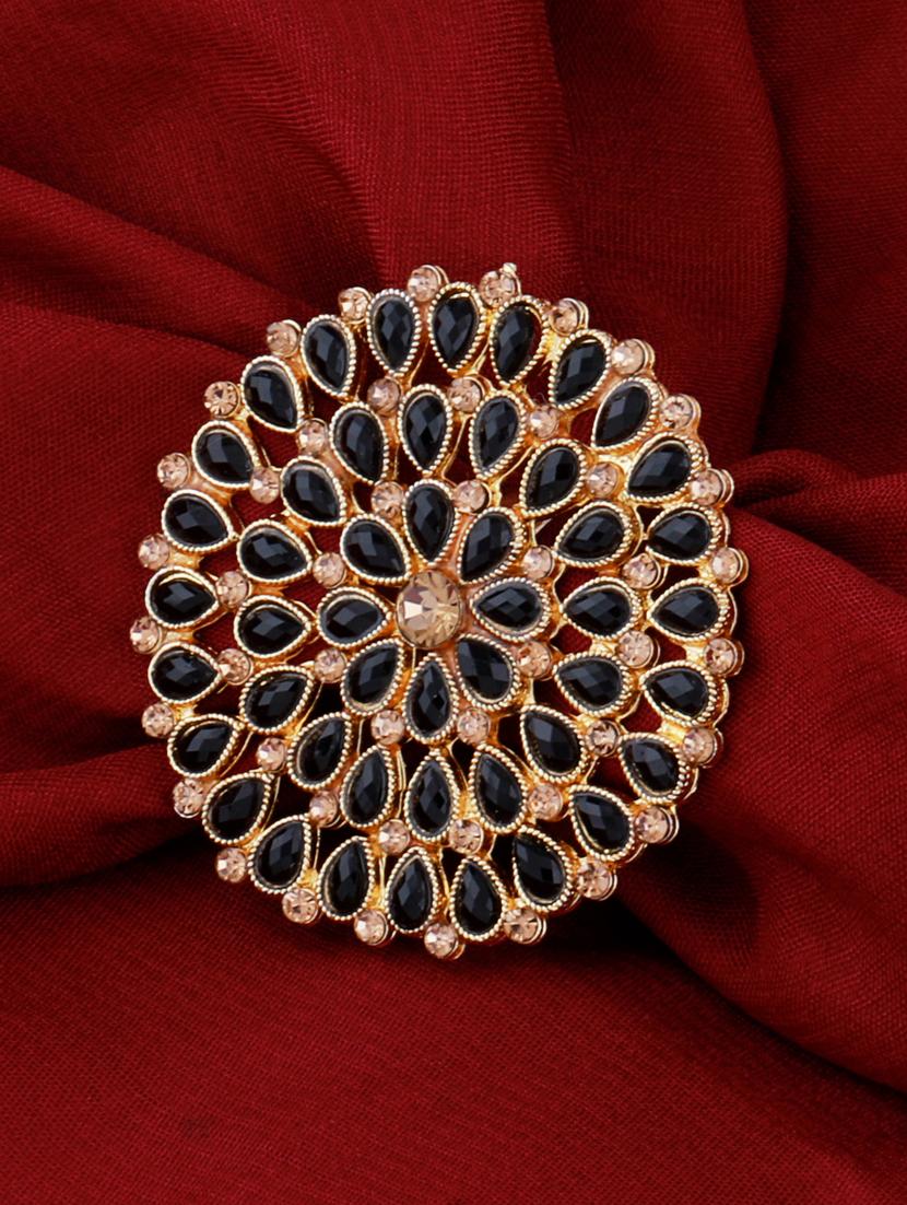 round gold tone adjustable designer finger ring - 18017487 - Zoom Image - 0