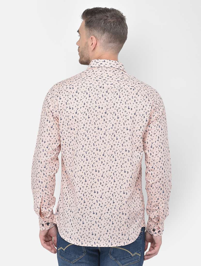 mens micro print casual shirt - 18017702 -  Standard Image - 2