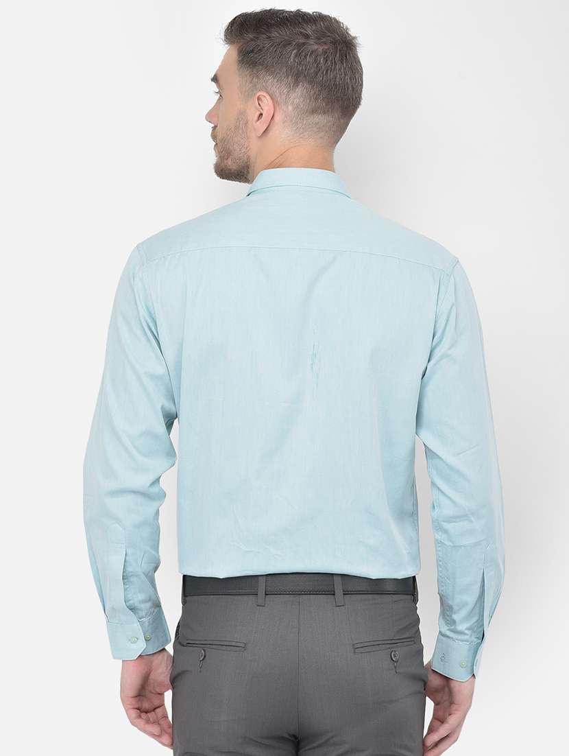 green self design formal shirt - 18017714 - Standard Image - 2