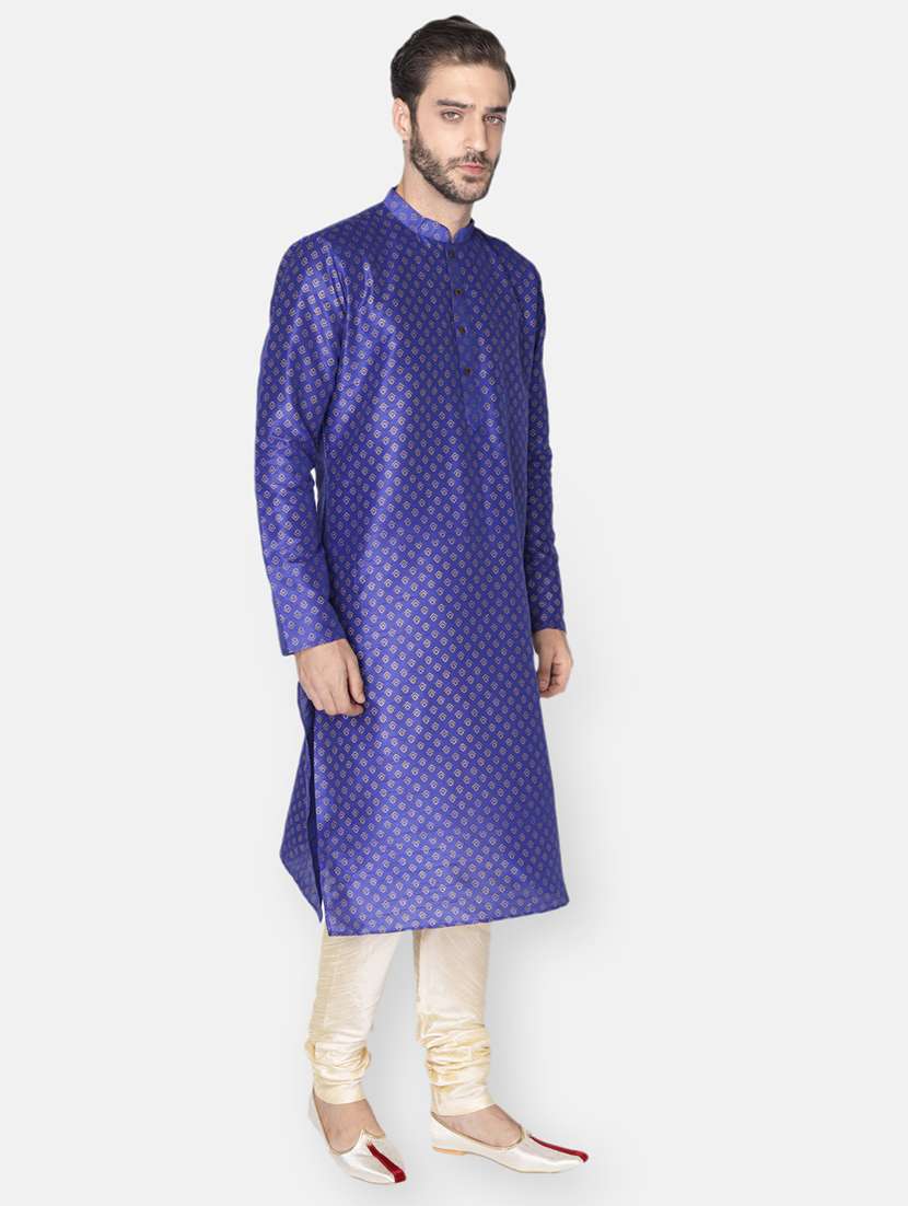 blue printed long kurta - 18019532 - Standard Image - 2