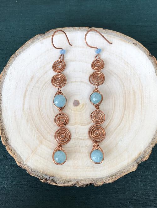 blue copper drop earring - 18019739 -  Standard Image - 0