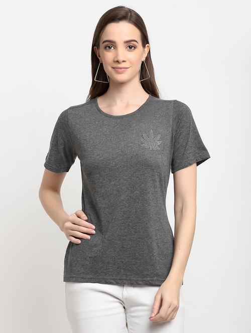 round neck solid tee  - 18020355 -  Standard Image - 0