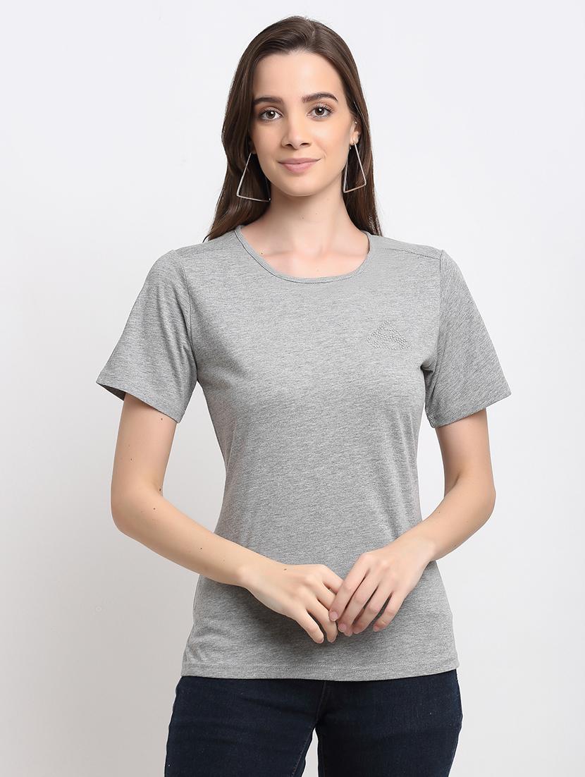 round neck solid tee  - 18020356 -  Zoom Image - 0