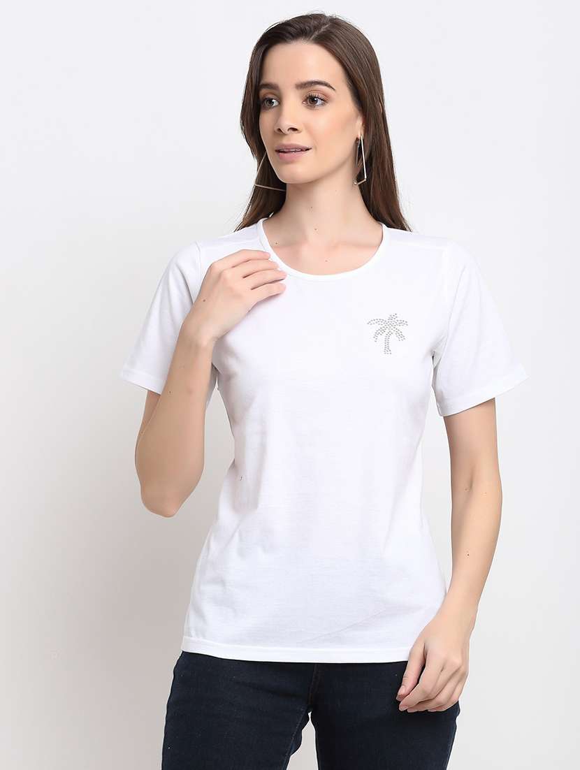 round neck solid tee 