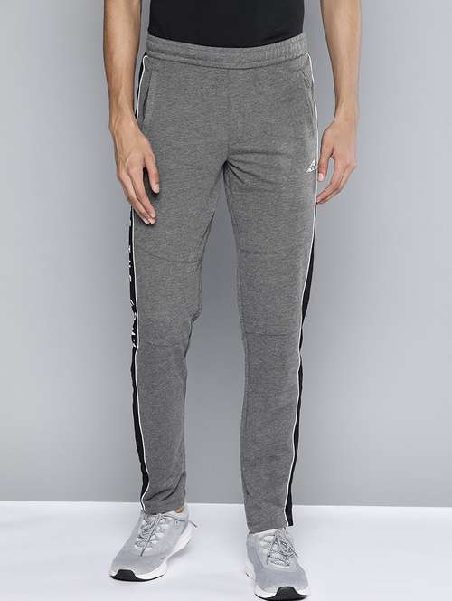 grey side taped full length track pant - 18021118 - Standard Image - 0