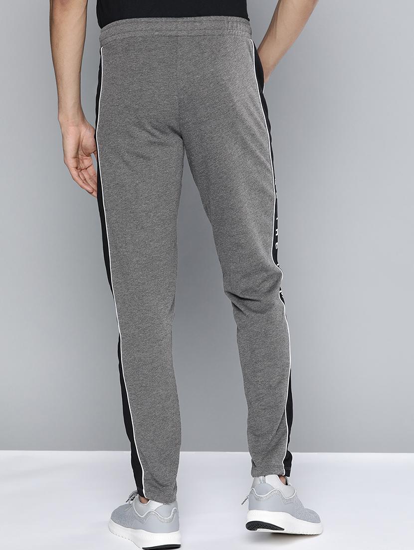 grey side taped full length track pant - 18021118 - Standard Image - 2