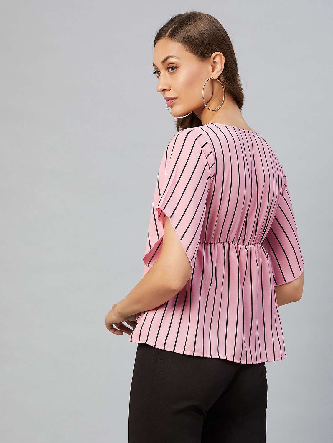 women's asymmetric v neck top - 18021295 -  Standard Image - 2