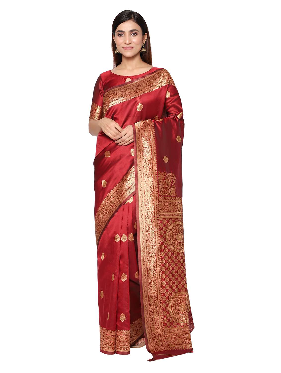 jacquard work kanjivaram saree with blouse