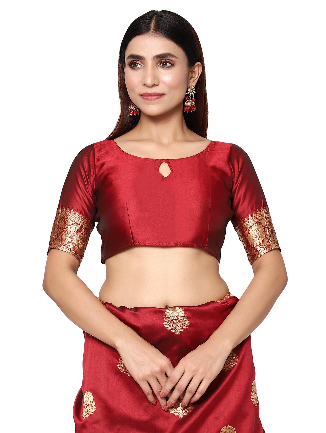 jacquard work kanjivaram saree with blouse - 18022043 - Standard Image - 2