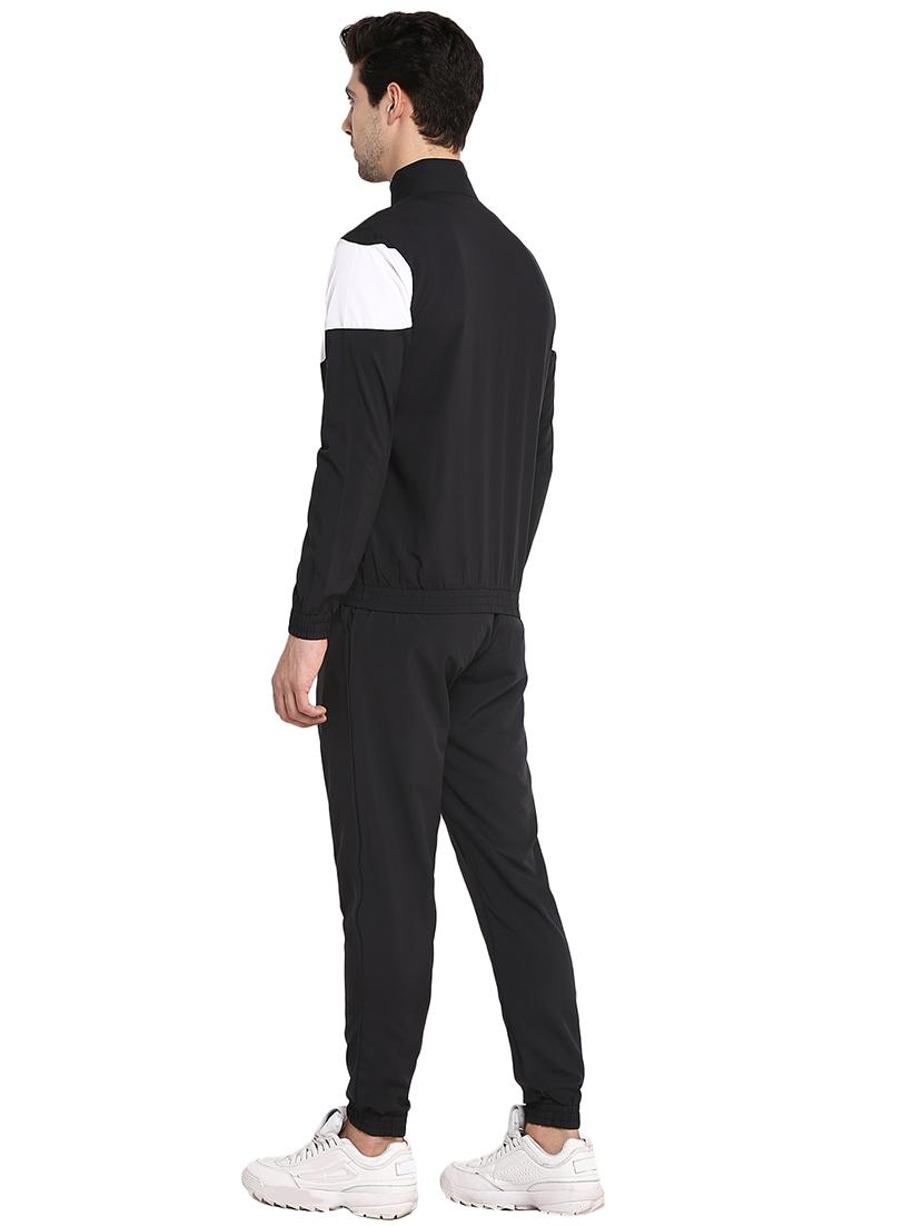 black color block track pant full length track suit - 18022480 - Standard Image - 2