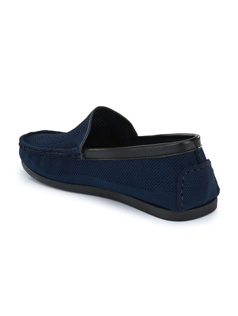 blue synthetic slip on loafers - 18023036 -  Standard Image - 2