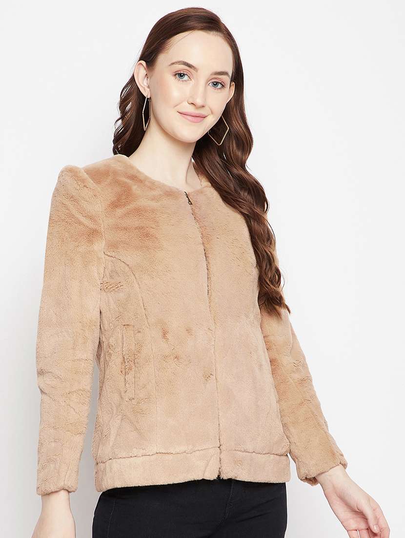 zip up solid casual blazer - 18024999 - Standard Image - 2
