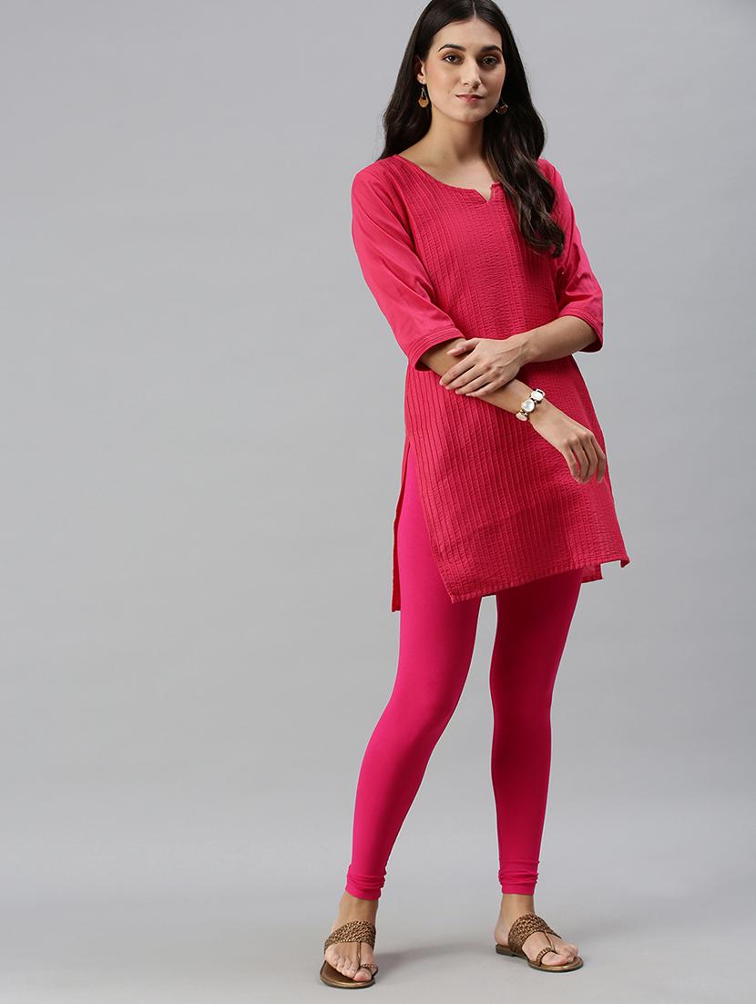 pink solid legging - 18025018 - Standard Image - 2