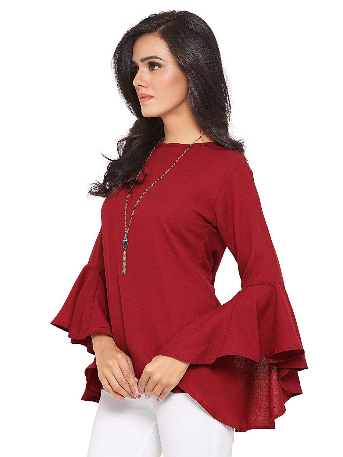 cotrel rayon bell sleeves top - 18025143 - Standard Image - 2