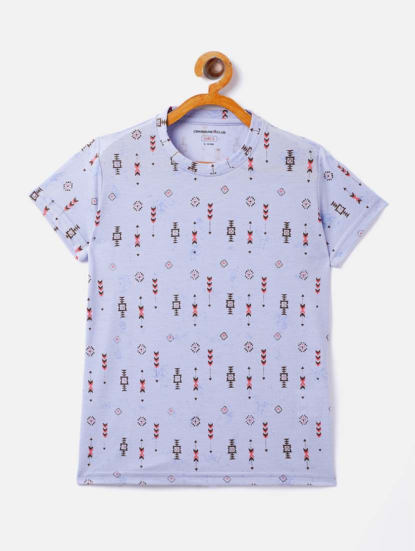 round neck printed regular tee 