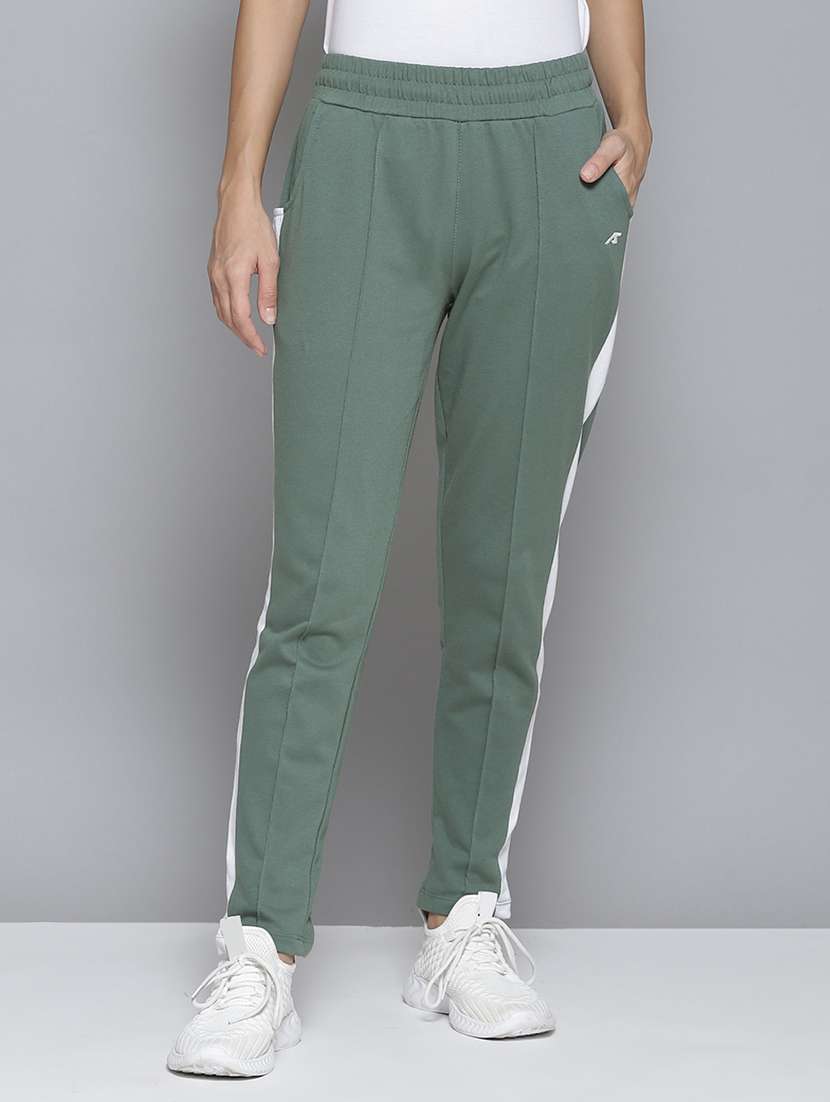 mid rise side taped track pant