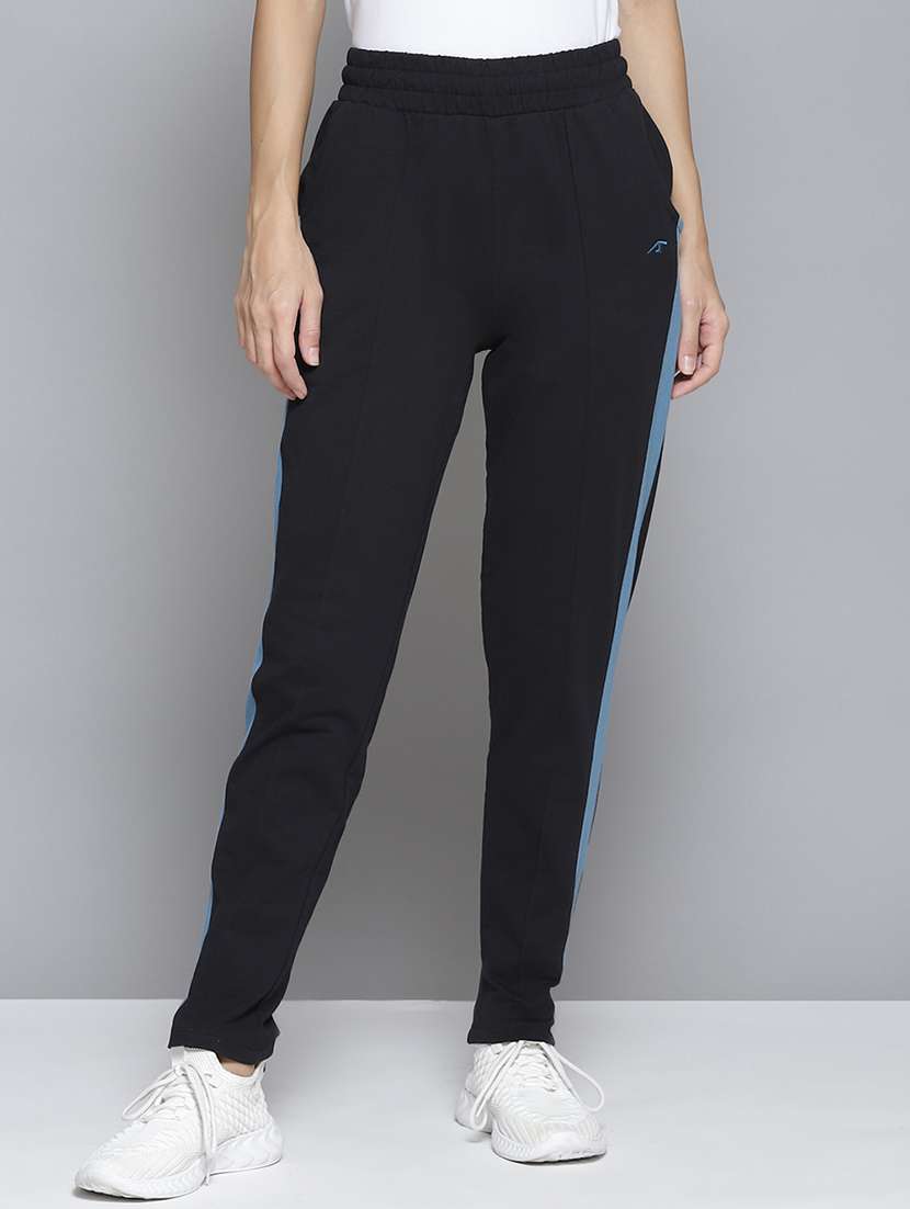 mid rise side taped track pant