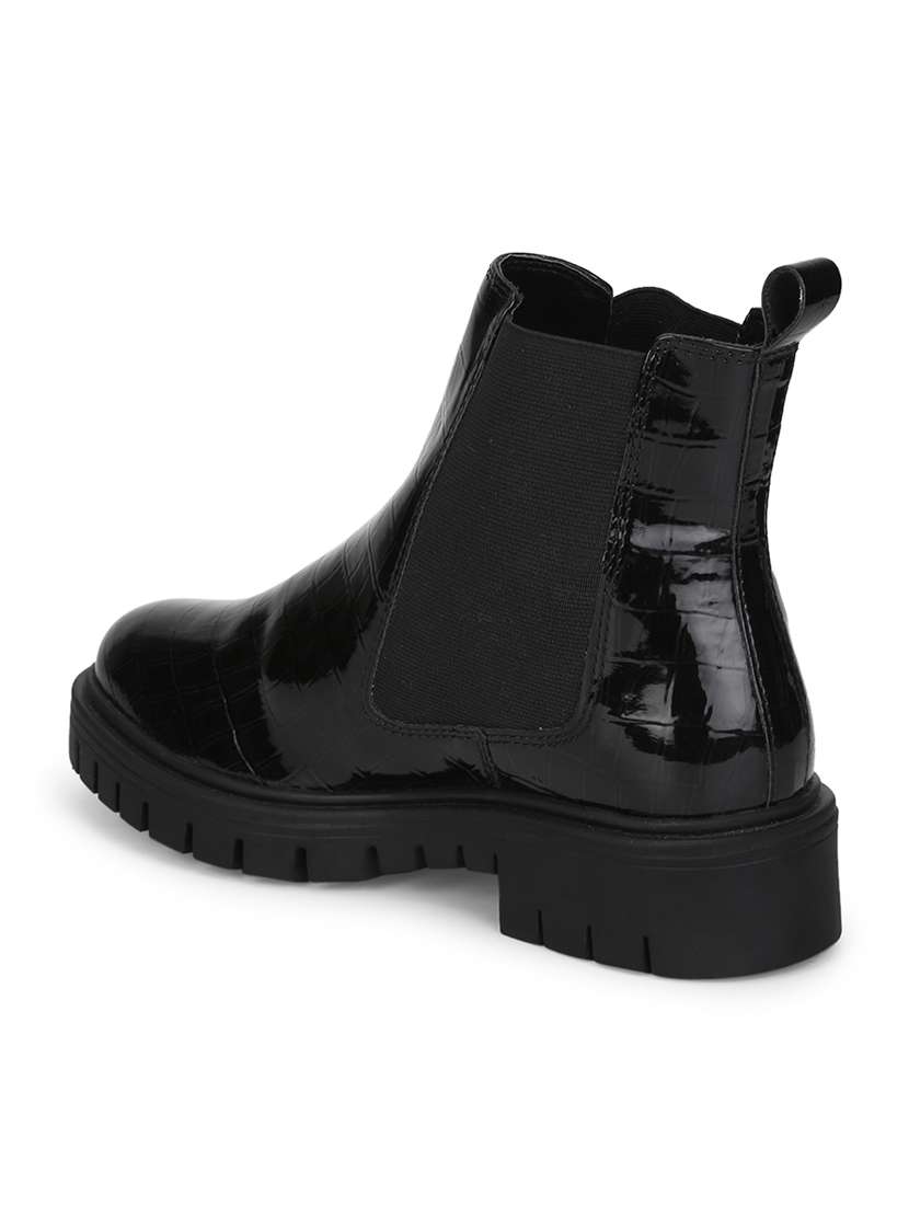 black slip on boot - 18025799 -  Standard Image - 2