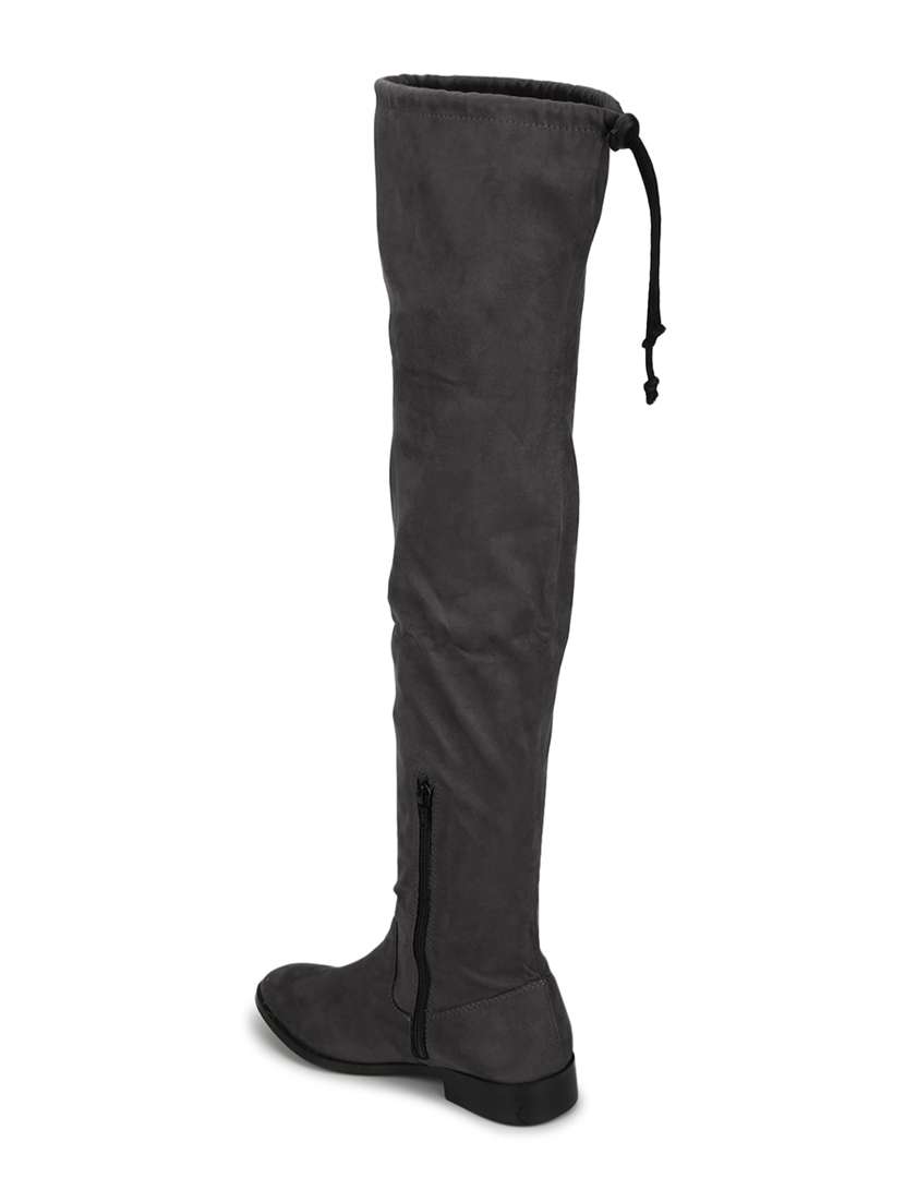 grey knee length boot - 18025802 -  Standard Image - 2