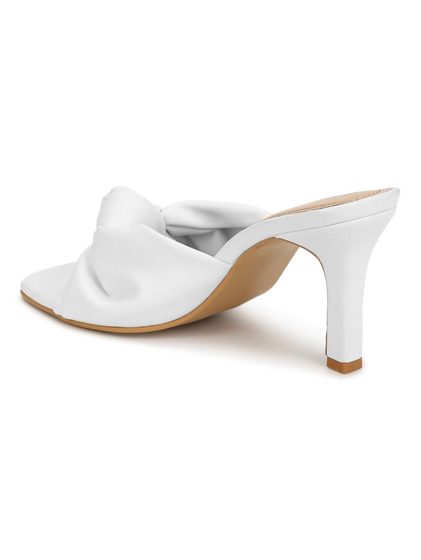 white pu mules sandals - 18025856 - Standard Image - 2
