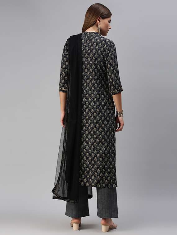 printed unstitched suit set - 18026244 -  Standard Image - 2