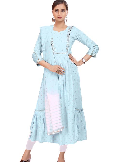 women's flared kurta - 18026285 - Standard Image - 0