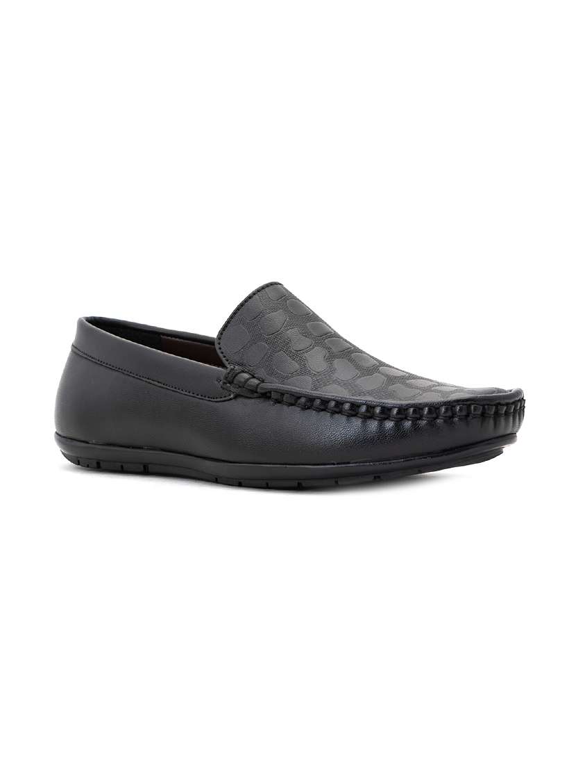 black slip on loafer