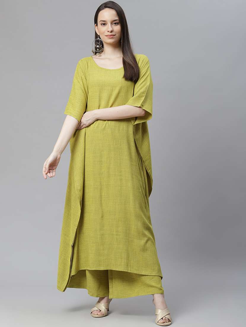 olive kaftan set
