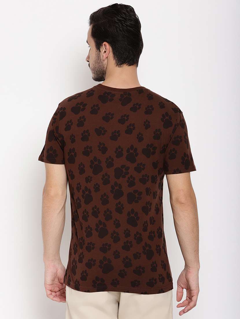 brown all over print t-shirt - 18028017 -  Standard Image - 2