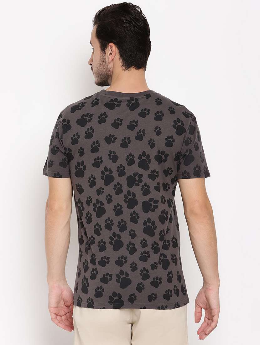grey all over print t-shirt - 18028018 - Standard Image - 2