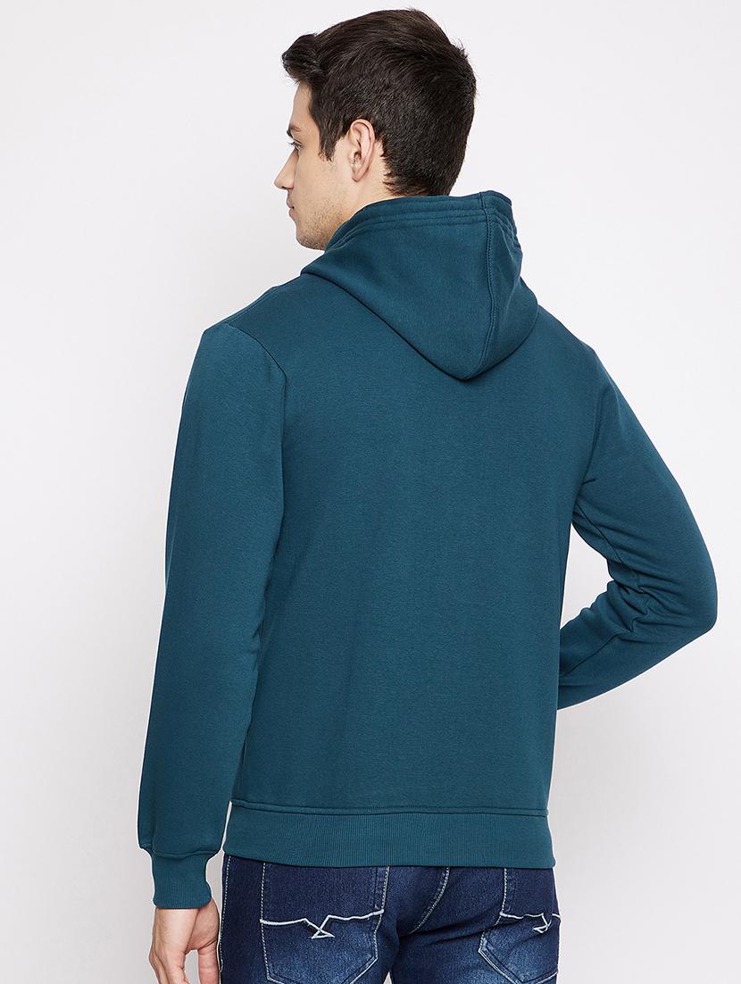 blue cotton blend front print sweatshirt - 18028135 - Standard Image - 2