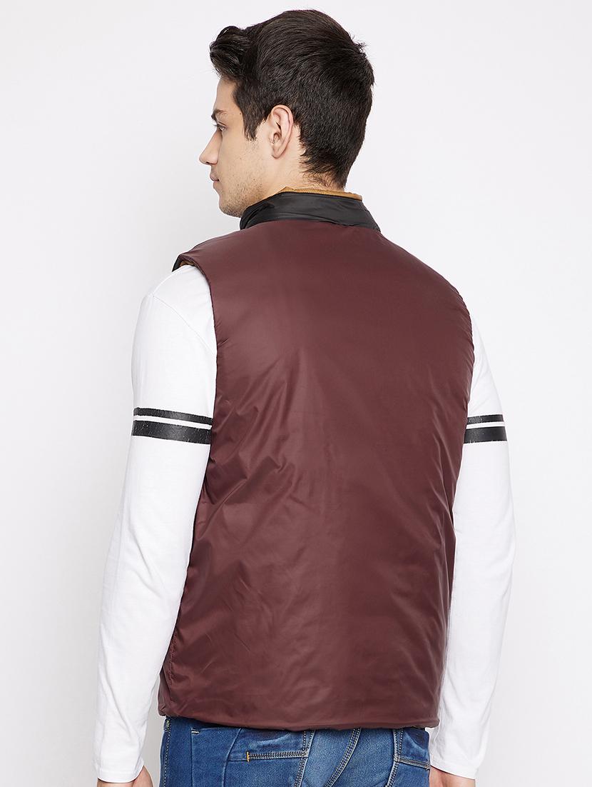 maroon hooded reversible jacket - 18028146 - Standard Image - 2