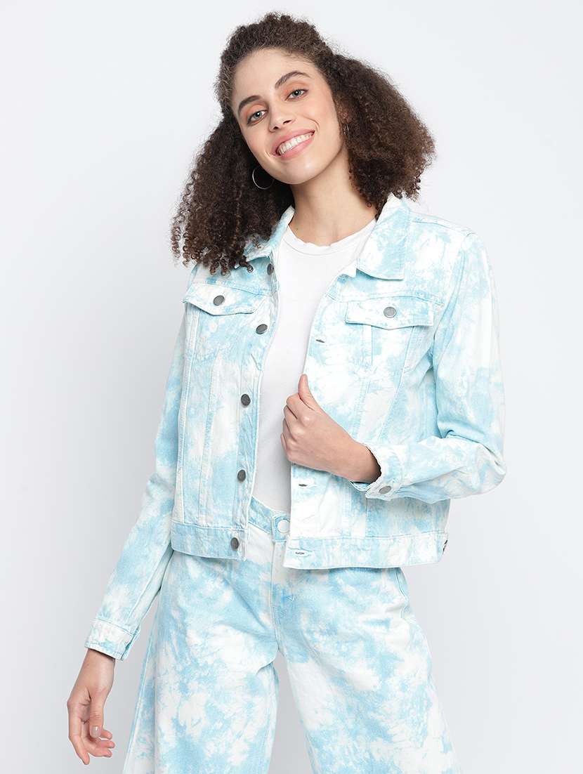 light blue cotton regular jacket