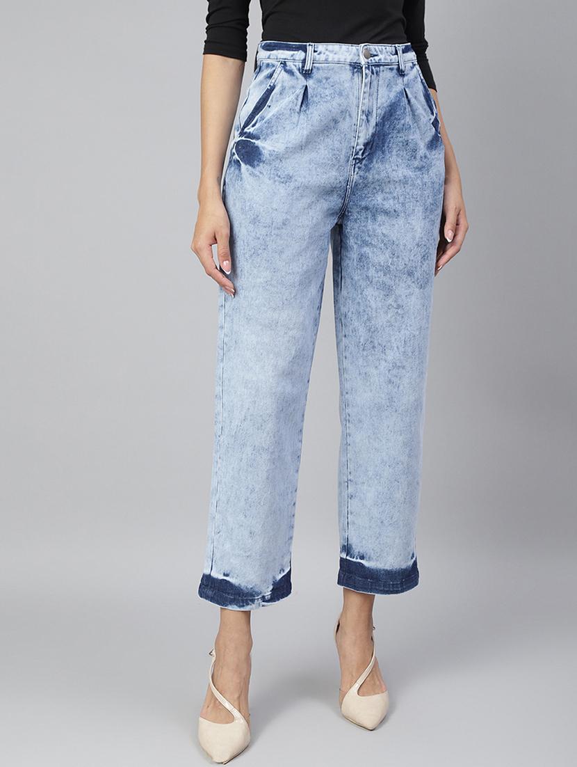 women's plain straight fit jeans