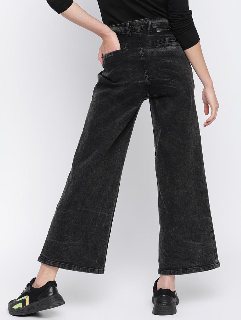 women's plain wide leg jeans - 18029122 - Standard Image - 2
